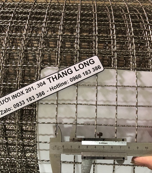 Lưới inox đan ô 2.5cm 304 TLG Thăng Long khổ 1m