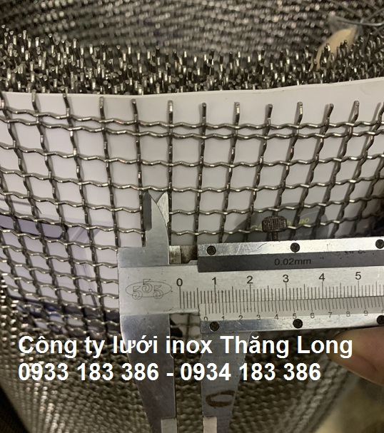 Lưới đan inox  ô 7x7mm sợi 1.1ly inox 304, 201
